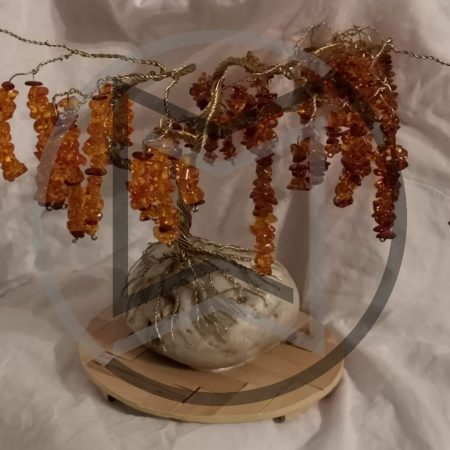 Weeping Amber - handmade wire tree sculpture - Image 2