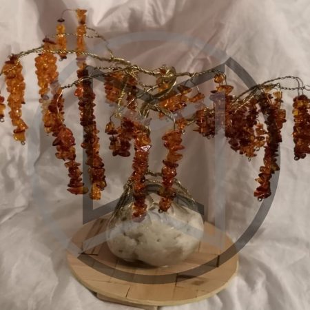 Weeping Amber - handmade wire tree sculpture - Image 3