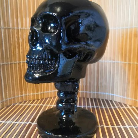Grim Chalice - Obsidian | gemstone effect | skull-shaped resin cup