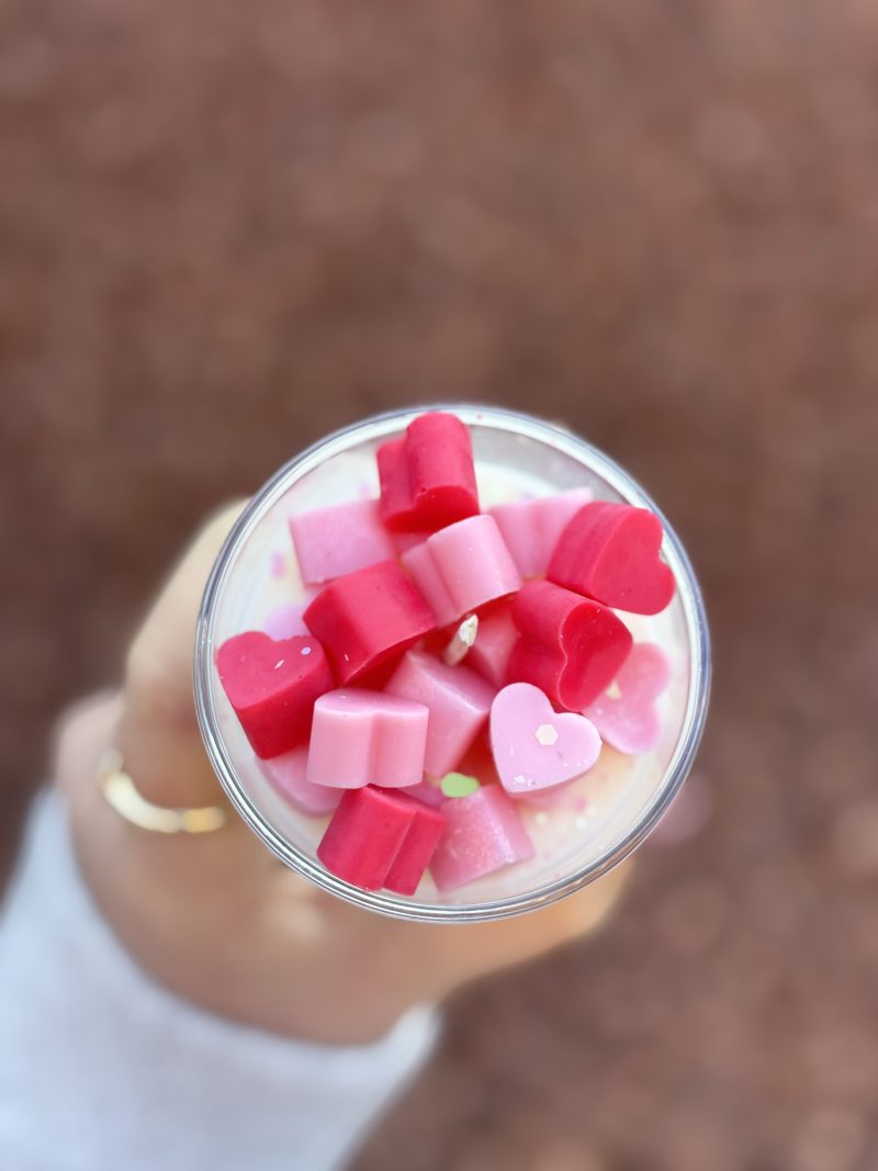 Classic Love Heart Valentines Candle