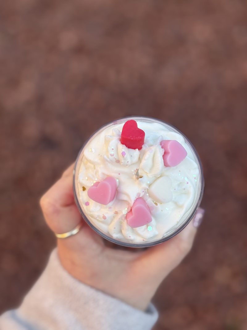 Whipped Heart Valentines Candle