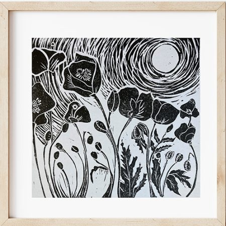 Limited edition linocut print, handmade.