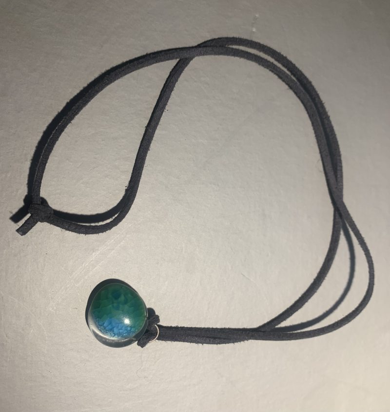 Fused glass pendant necklace FGN125