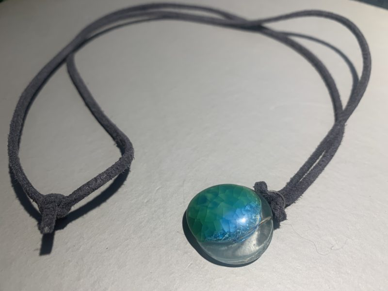 Fused glass pendant necklace FGN125