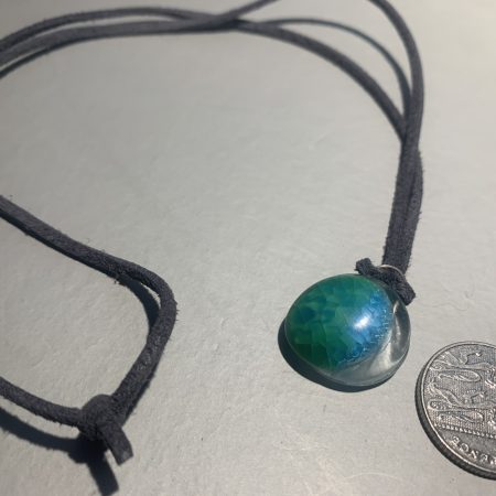 Fused glass pendant necklace FGN125