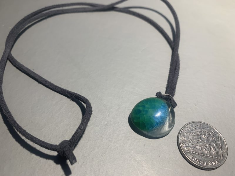 Fused glass pendant necklace FGN125