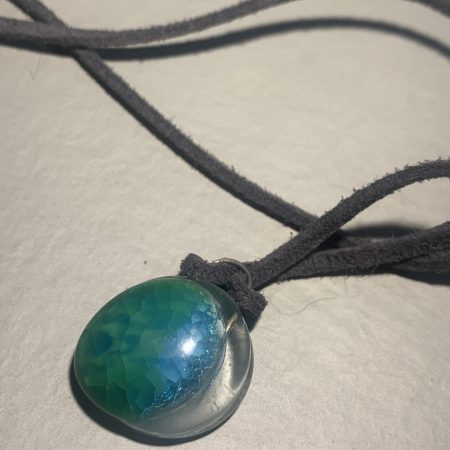 Fused glass pendant necklace FGN125
