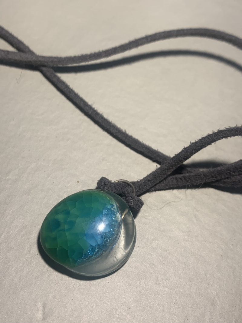 Fused glass pendant necklace FGN125