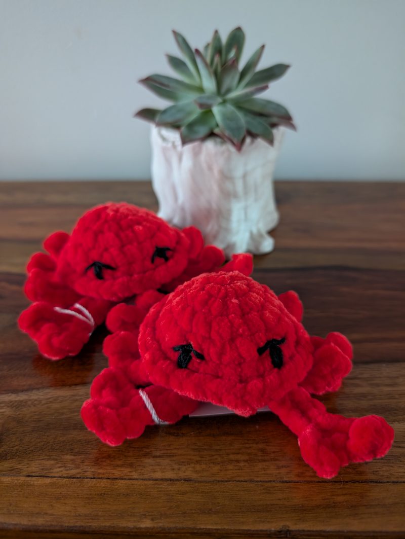 Cute Crab Crochet Toy, Amigurumi Desk Buddy, Under The Sea Plushie