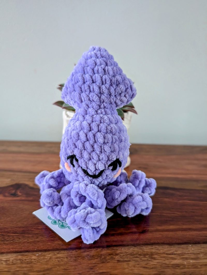 Squishy Squid Crochet Soft Toy, Available in Multiple Colours, Handmade Crochet Plushie