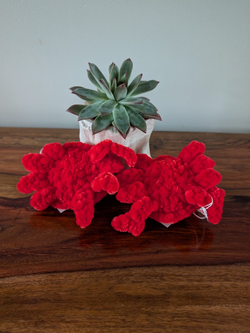 Cute Crab Crochet Toy, Amigurumi Desk Buddy, Under The Sea Plushie