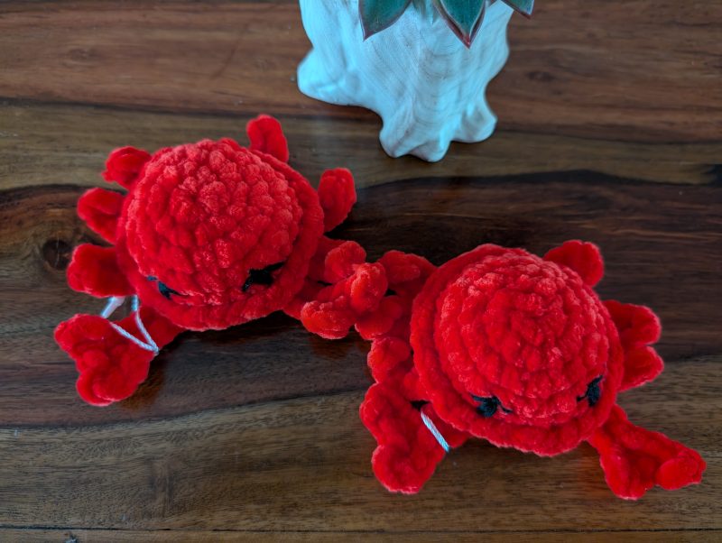 Cute Crab Crochet Toy, Amigurumi Desk Buddy, Under The Sea Plushie