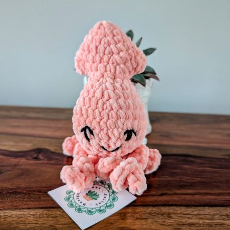 Squishy Squid Crochet Soft Toy, Available in Multiple Colours, Handmade Crochet Plushie