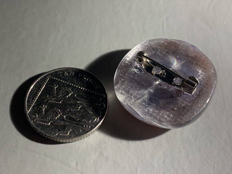 Fused glass brooch - B125