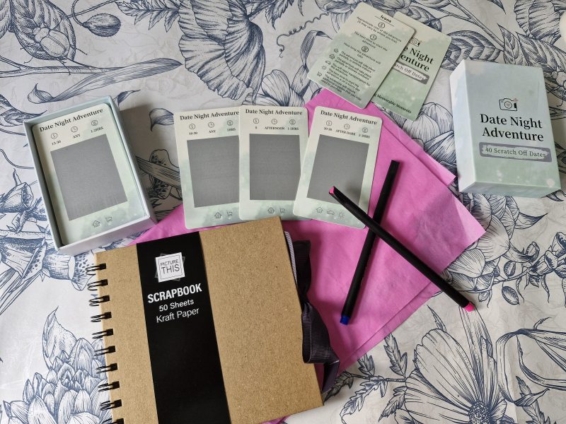 Date adventure cards and scrapbook