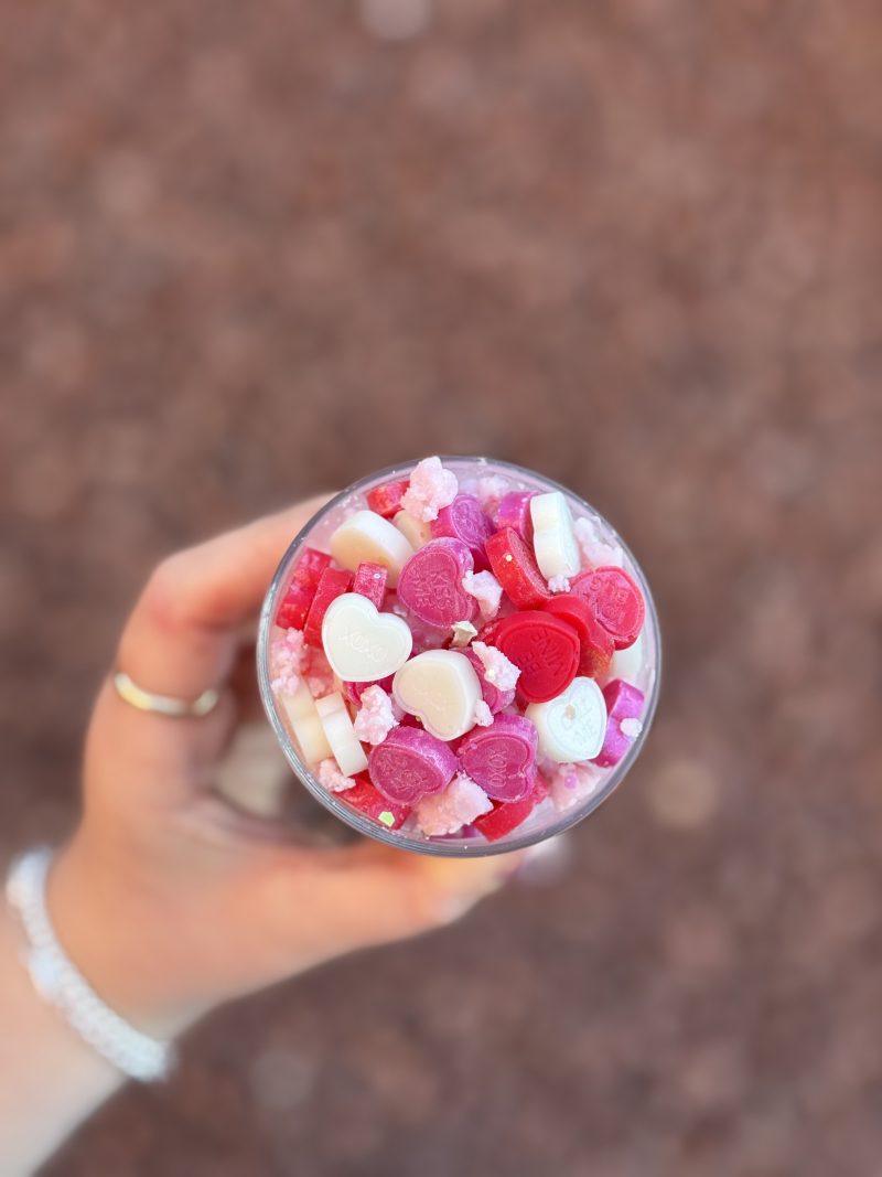 Love Heart Valentines Day Crumble Candle