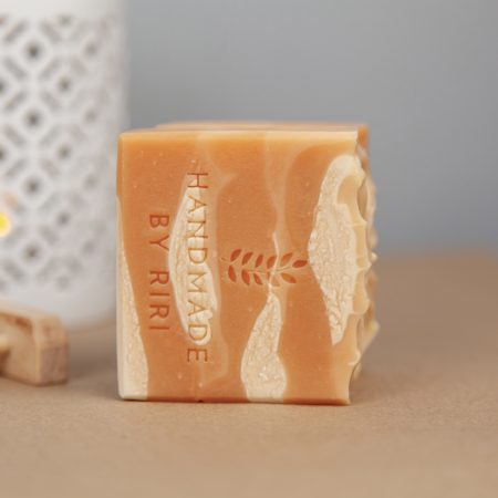 Natural Vegan Soap with Rose Geranium & Lemongrass Essential Oils, Plastic & Palm Free