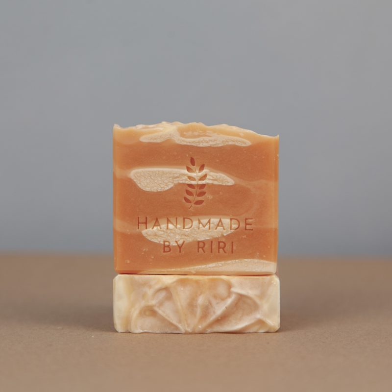 Natural Vegan Soap with Rose Geranium & Lemongrass Essential Oils, Plastic & Palm Free