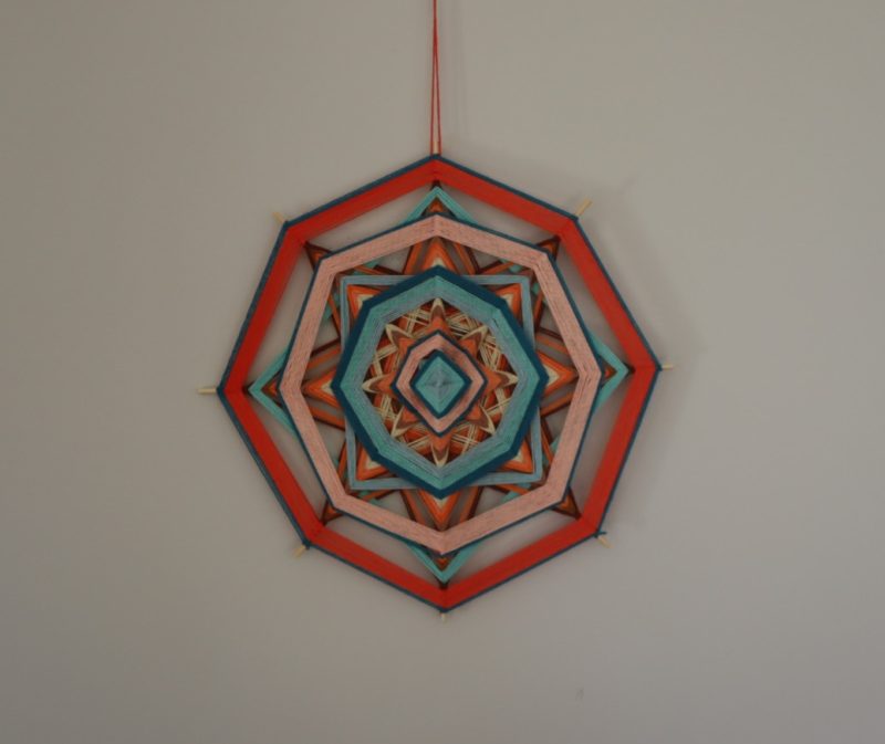 Ojos de Dios 'Summer vibes'/ Handcrafted mandala/ Birthday gift/ Spiritual present/ Wall art