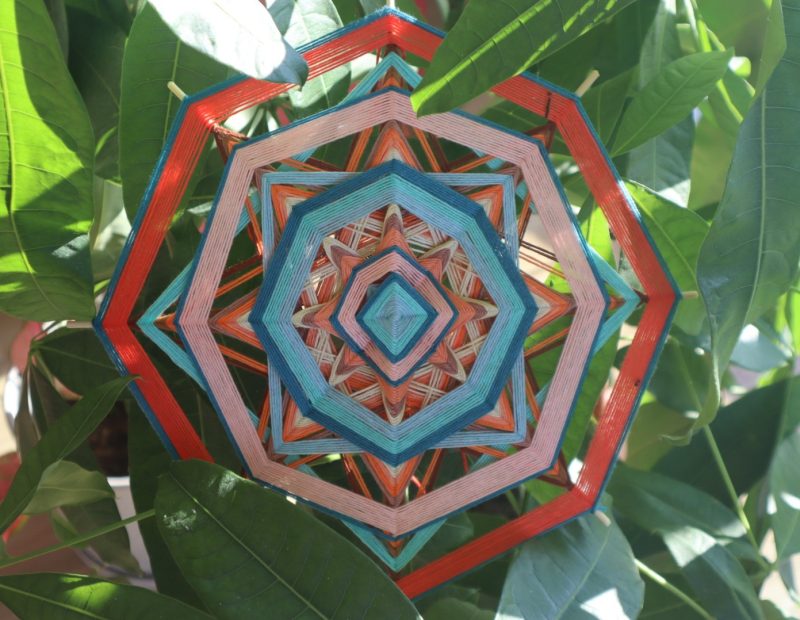 Ojos de Dios 'Summer vibes'/ Handcrafted mandala/ Birthday gift/ Spiritual present/ Wall art