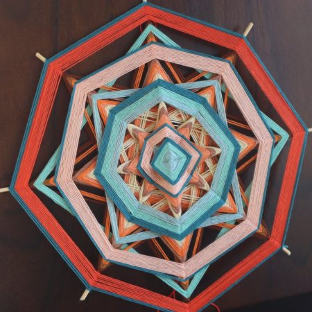 Ojos de Dios 'Summer vibes'/ Handcrafted mandala/ Birthday gift/ Spiritual present/ Wall art