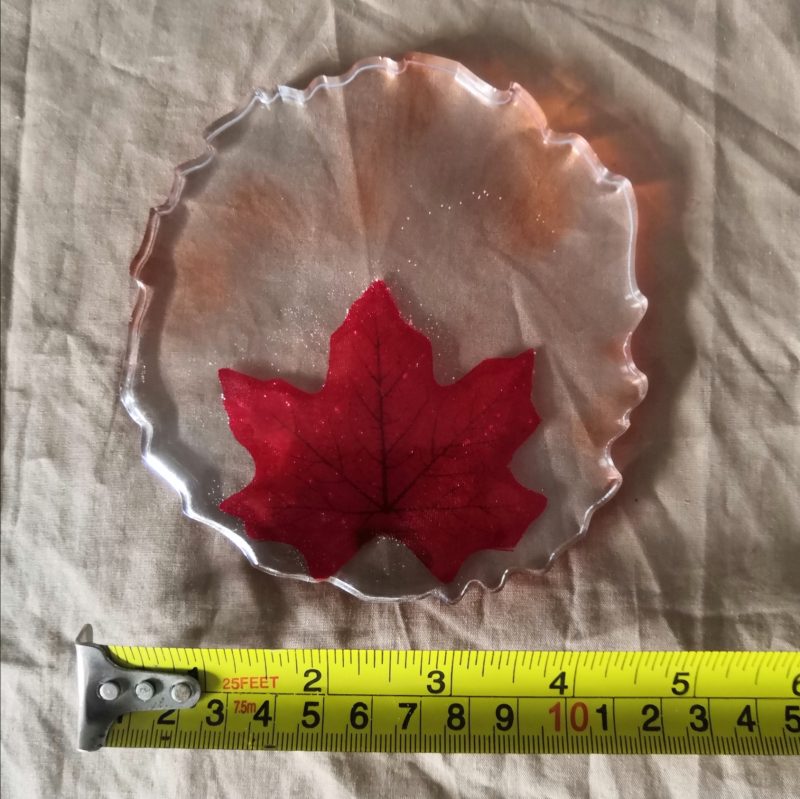 Maple Leaf resin tableware set - 3 colours available