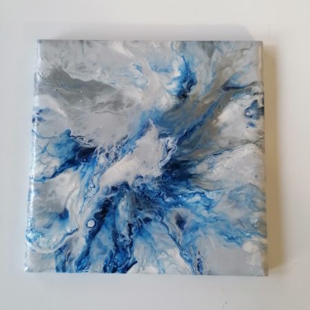 Navy Blue Coasters Hand Painted