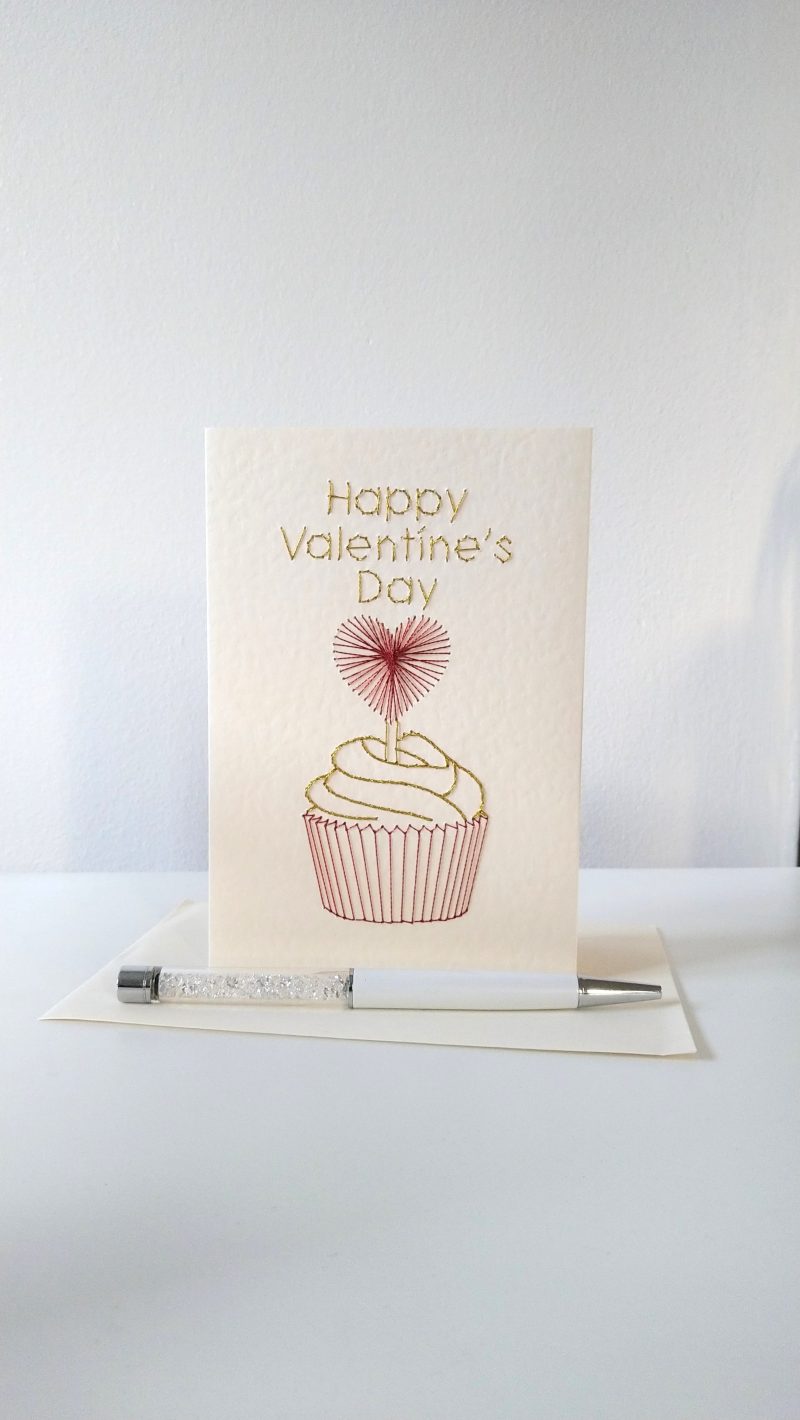 Valentine's Day Cupcake Handmade Card