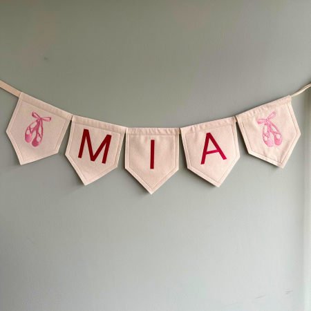 Ballet Name Bunting, Personalised Name Bunting, Nursery Bunting, Personalised Bunting, Name Garland