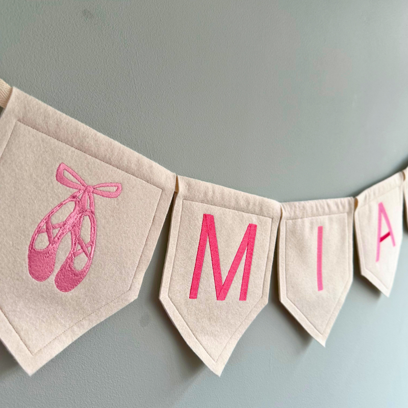 Ballet Name Bunting, Personalised Name Bunting, Nursery Bunting, Personalised Bunting, Name Garland