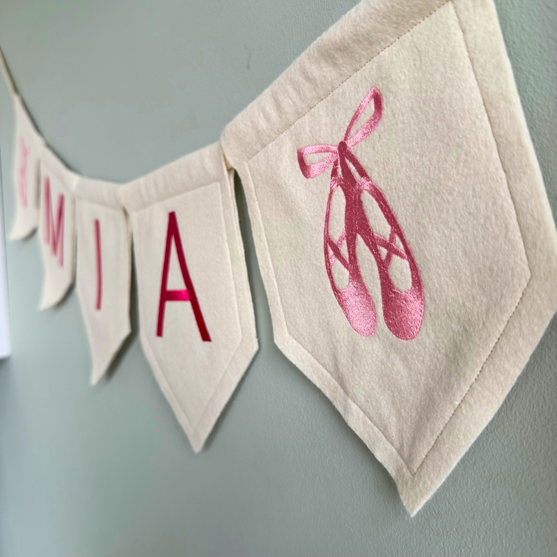 Ballet Name Bunting, Personalised Name Bunting, Nursery Bunting, Personalised Bunting, Name Garland