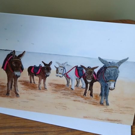 Donkey greetings cards with white envelopes, choice of 4 different designs