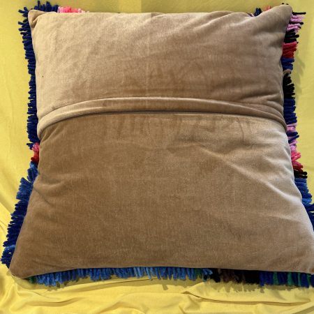 Stunning handmade latch hook cherry blossom cushion