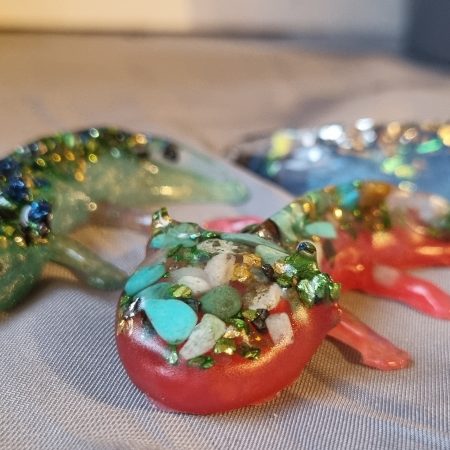 Colourful resin glass ornamental axolotl - set of 3 (Copy)