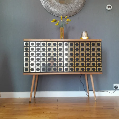 Atomic Retro Record Cabinet Mid-Century Sideboard