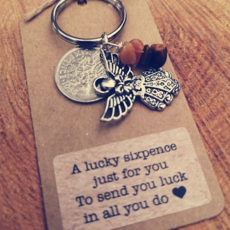 Memory Keychain/ Lucky Sixpence Gift