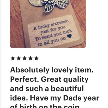 Memory Keychain/ Lucky Sixpence Gift