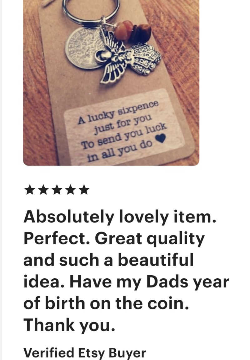 Memory Keychain/ Lucky Sixpence Gift