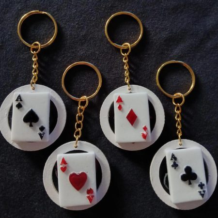 Ace in the Hole - keychain charms | handmade | resin | Ace | playing card suits
