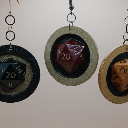 Nat20 Earrings | d20 charm | TTRPG jewellery