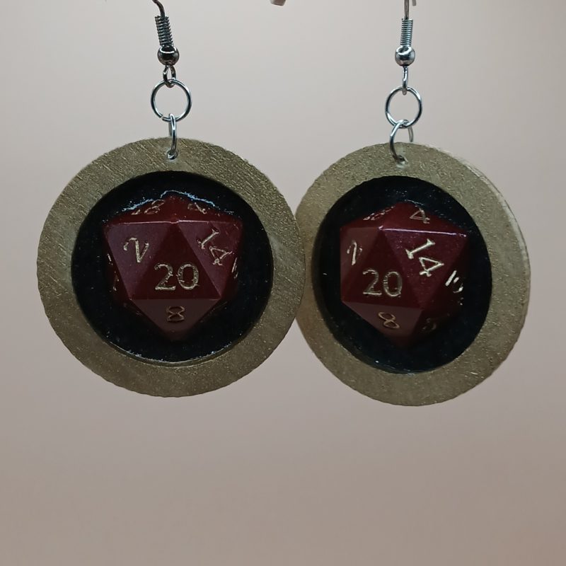 Nat20 Earrings | d20 charm | TTRPG jewellery