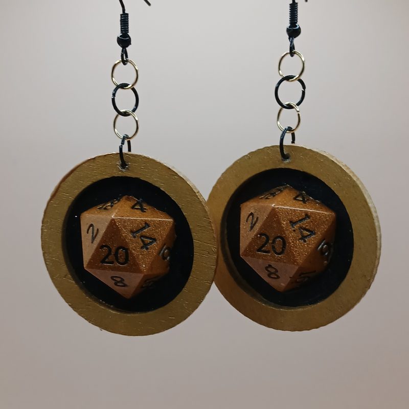 Nat20 Earrings | d20 charm | TTRPG jewellery