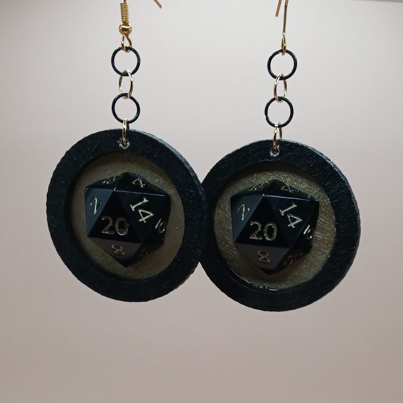 Nat20 Earrings | d20 charm | TTRPG jewellery