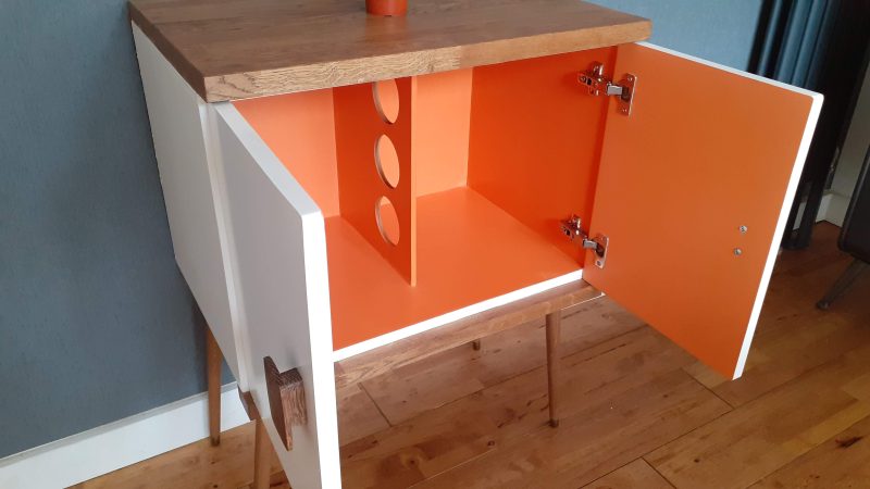Classic Retro Record Cabinet Sideboard Mid-Century