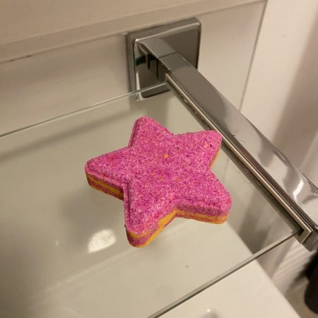 Rhubarb and Custard Scented handmade Bath Bomb