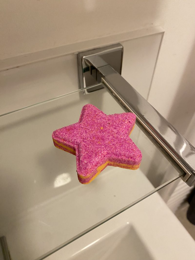 Rhubarb and Custard Scented handmade Bath Bomb