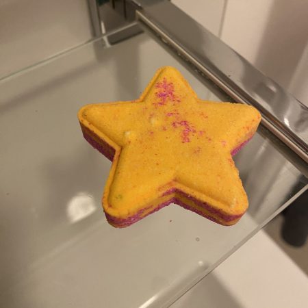 Rhubarb and Custard Scented handmade Bath Bomb