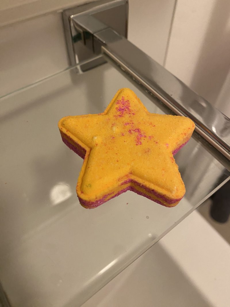 Rhubarb and Custard Scented handmade Bath Bomb