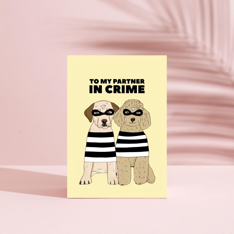 Dogs Partner Greeting Card / Love / Anniversary / Valentine's Day