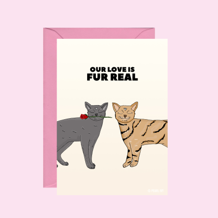 Cats Love Greeting Card / Love / Anniversary / Valentine's Day